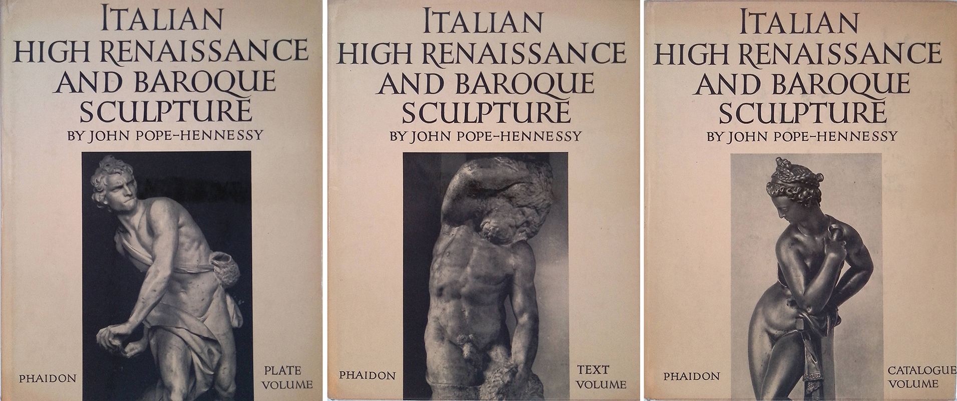 Italian High Renaissance and Baroque Sculpture. 3 volumi