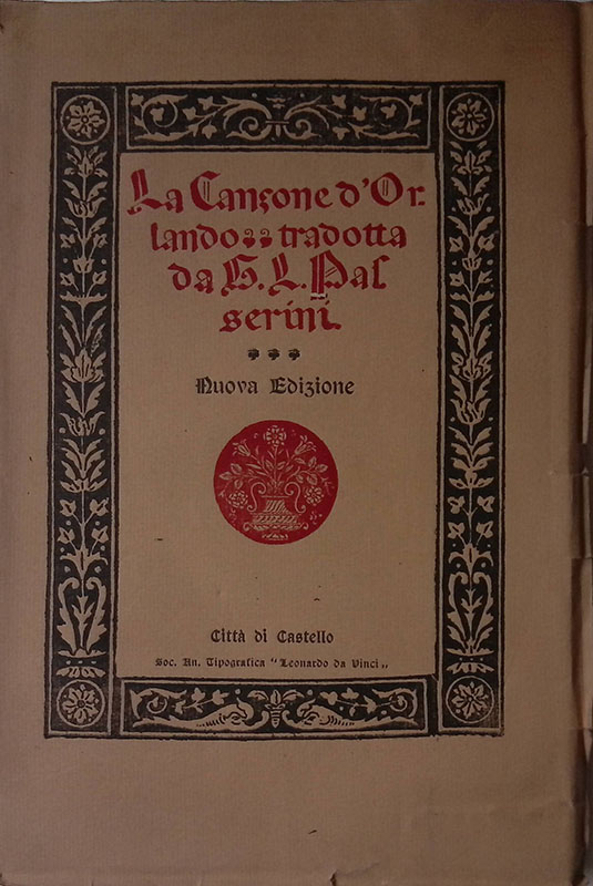La Canzone d'Orlando tradotta da G. L. Passerini