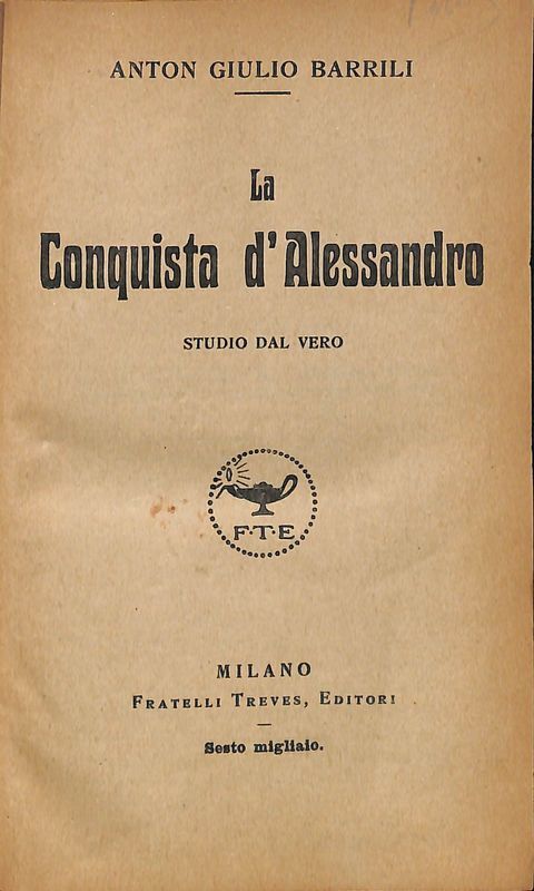La conquista d'Alessandro, studio dal vero