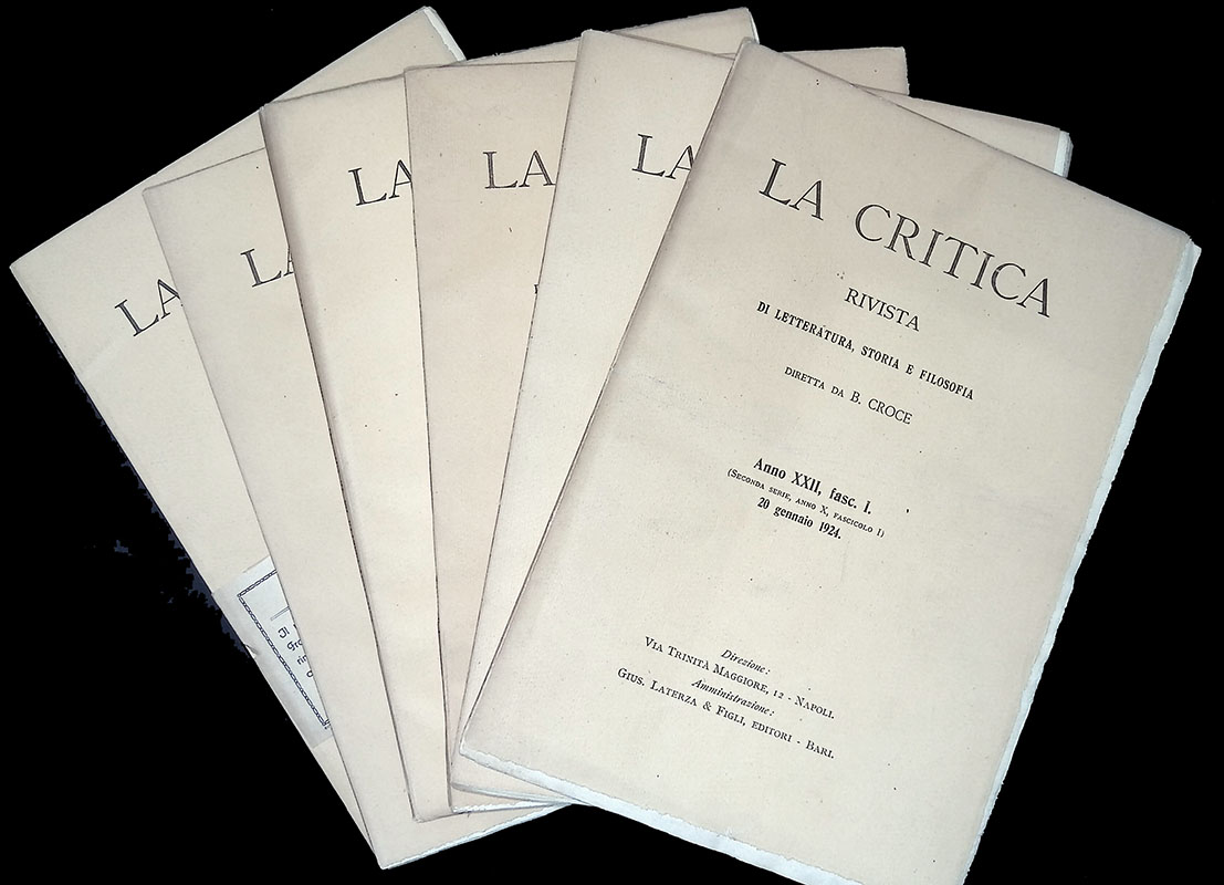 La Critica. Rivista di Letteratura, Storia e Filosofia. Anno XXII, …