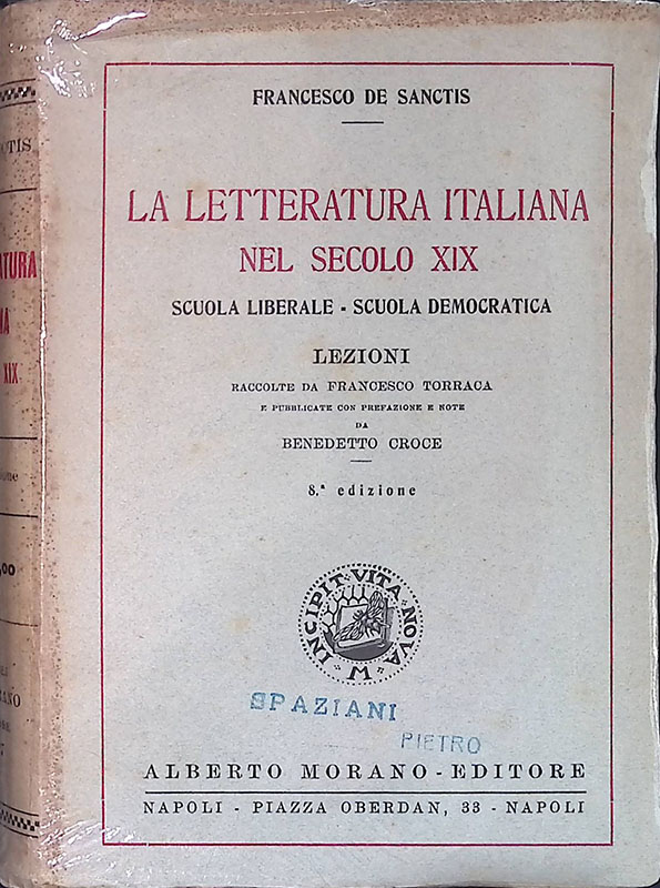 La letteratura italiana nel secolo XIX. Scuola liberale - Scuola …