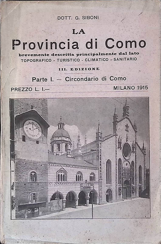 La Provincia di Como brevemente descritta principalmente dal lato topografico, …