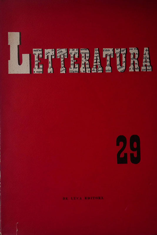 Letteratura 29. Anno V settembre-ottobre 1957