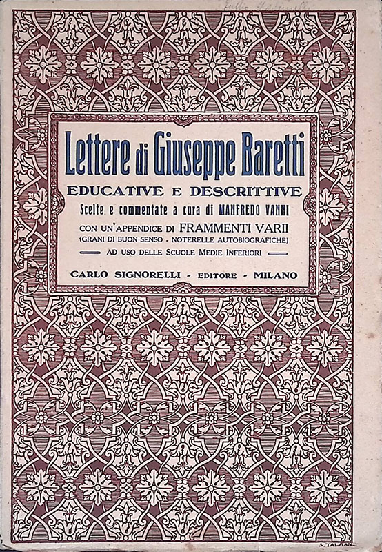 Lettere di Giuseppe Baretti