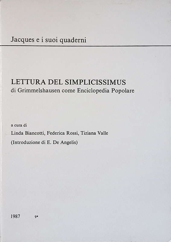 Lettura del Simplicissimus di Grimmelshausen come Enciclopedia Populare