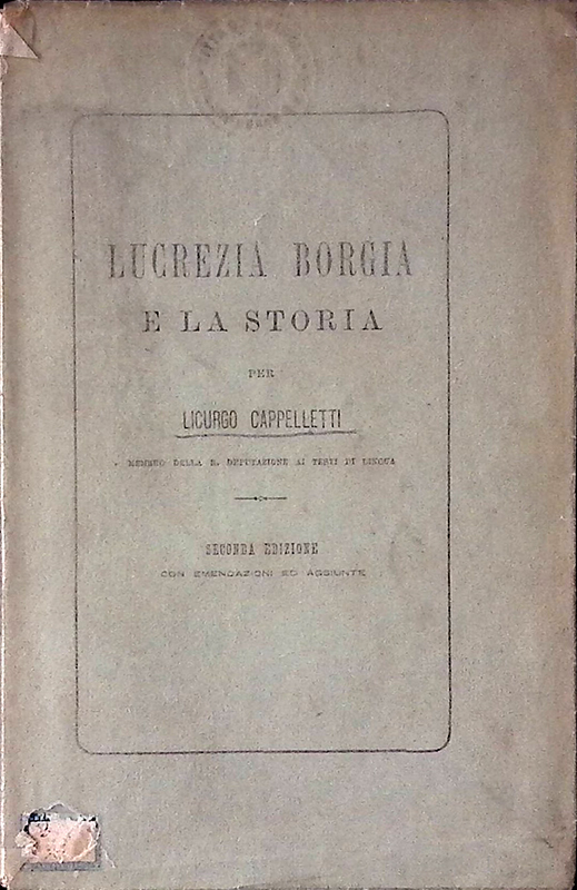 Lucrezia Borgia e la storia
