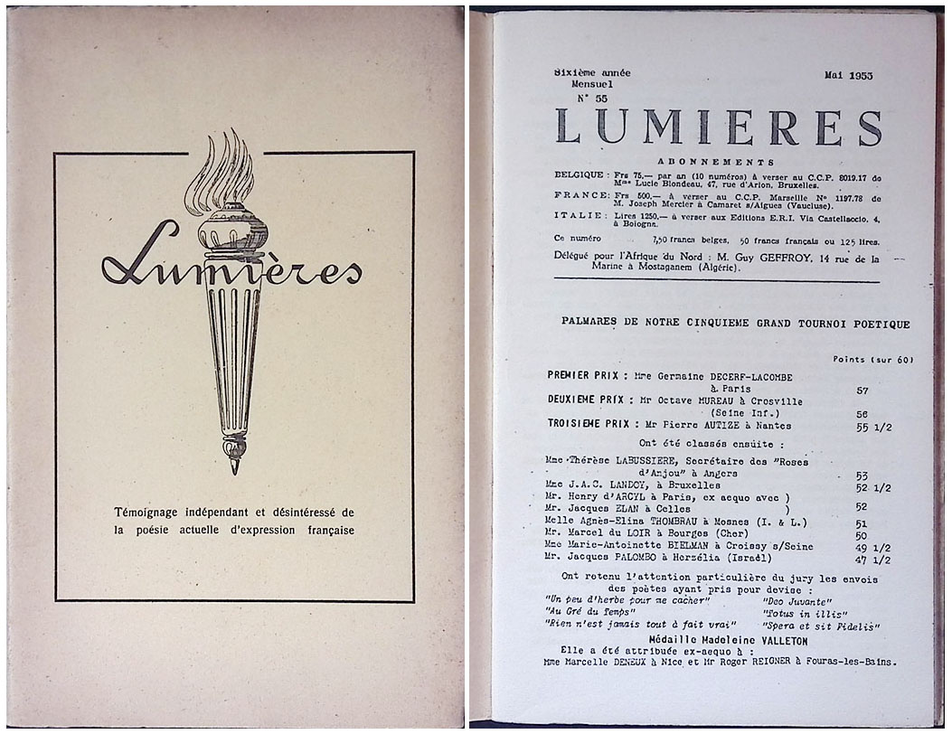 Lumieres. n.55 mai 1955