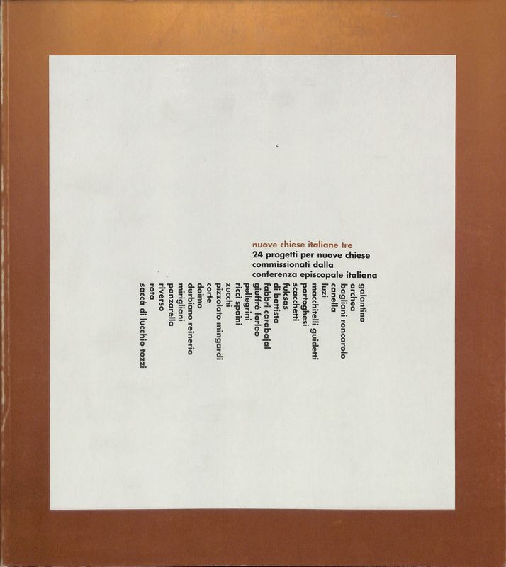 Nuove chiese italiane tre. 24 progetti per nuove chiese commissionati …