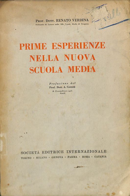 Prime esperienze nella scuola media