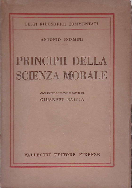 Principii della scienza morale