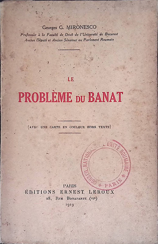 Problème du Banat. Avec une carte en couleur hors texte