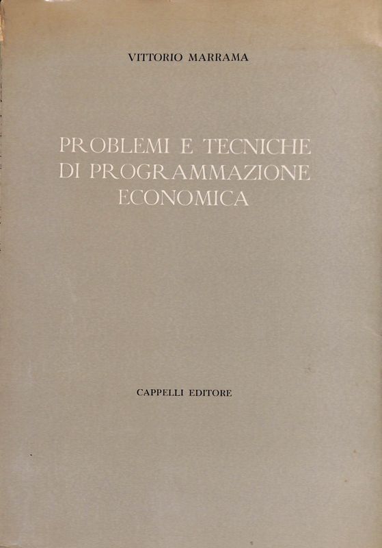 Problemi e tecniche di programmazione economica