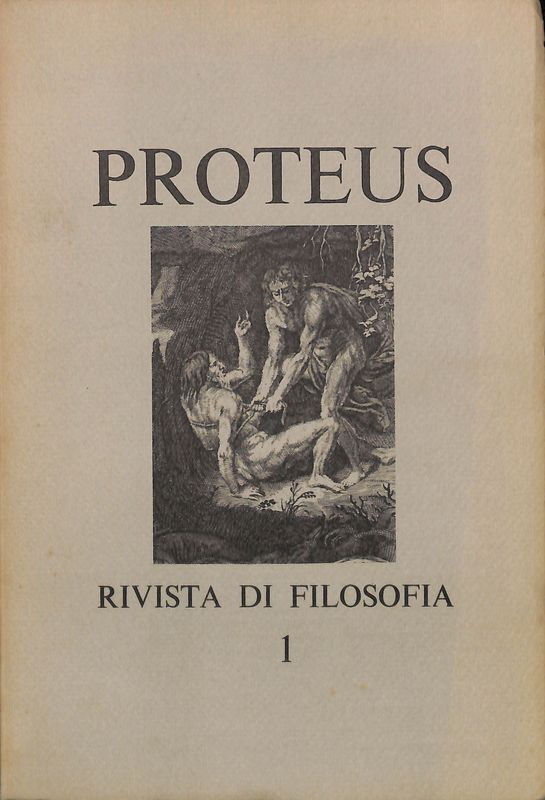 Proteus rivista di filosofia, n. 1 - 1970