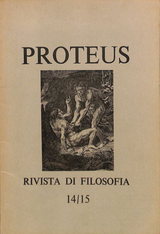 Proteus rivista di filosofia, n. 14-15 - 1974