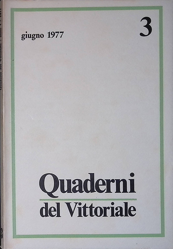 Quaderni del Vittoriale n.3 giugno 1977