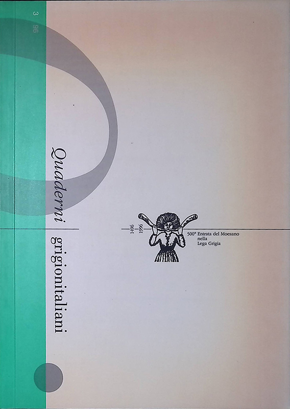 Quaderni Grigionitaliani. N.3 luglio 1996