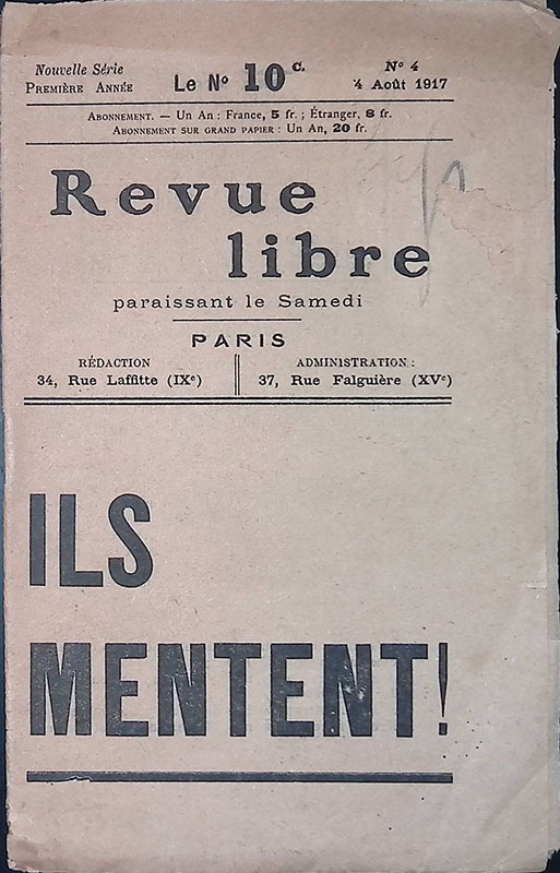 Revue libre n.4, 4 aout 1917