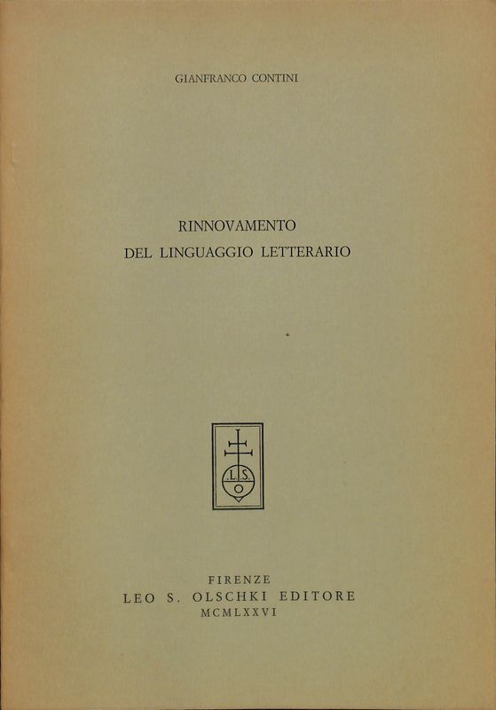 Rinnovamento del linguaggio letterario. Estratto