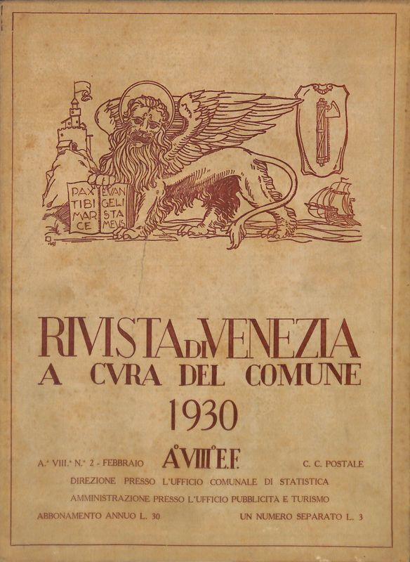 Rivista di Venezia a cura del Comune. N.2 febbraio 1930