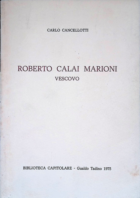 Roberto Calai Marioni Vescovo