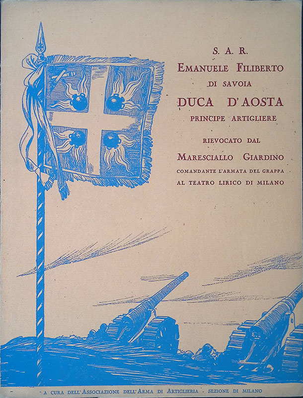 S.A.R. Emanuele Filiberto di Savoia Duca d'Aosta Principe Artigliere rievocato …