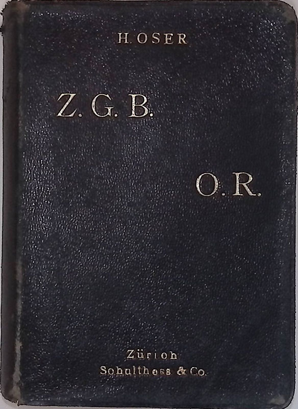 Schweizerisches Zivilgesetzbuch mit Obligationenrecht. Taschenausgabe mit Anmerkungen, Ausfuhrungsverordnungen und Gesamtregister