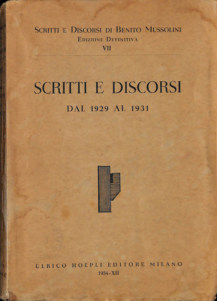 Scritti e discorsi dal 1929 al 1931