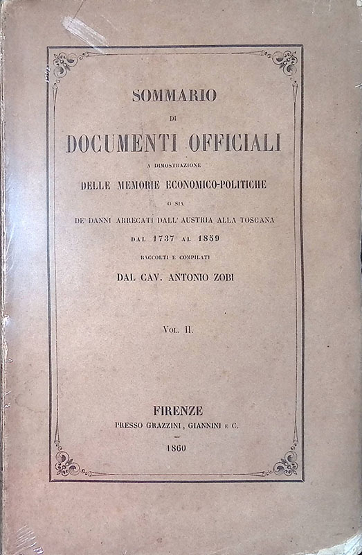 Sommario di documenti officiali a dimostrazione delle Memorie economico-politiche o …