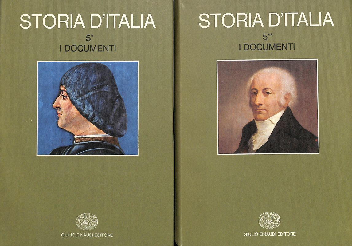 Storia d'Italia. Volume 5. I documenti. Tomo I-II