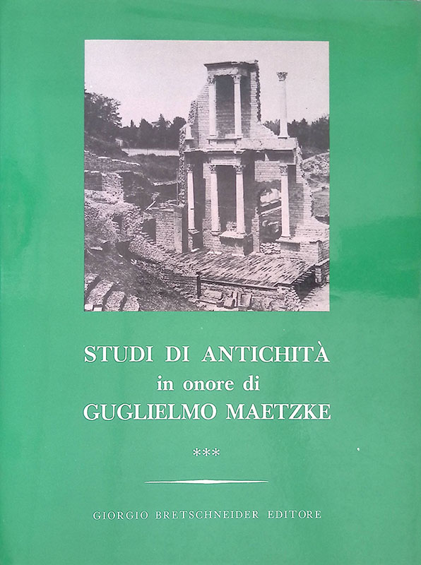 Studi di antichità in onore di Guglielmo Maetzke. Volume III