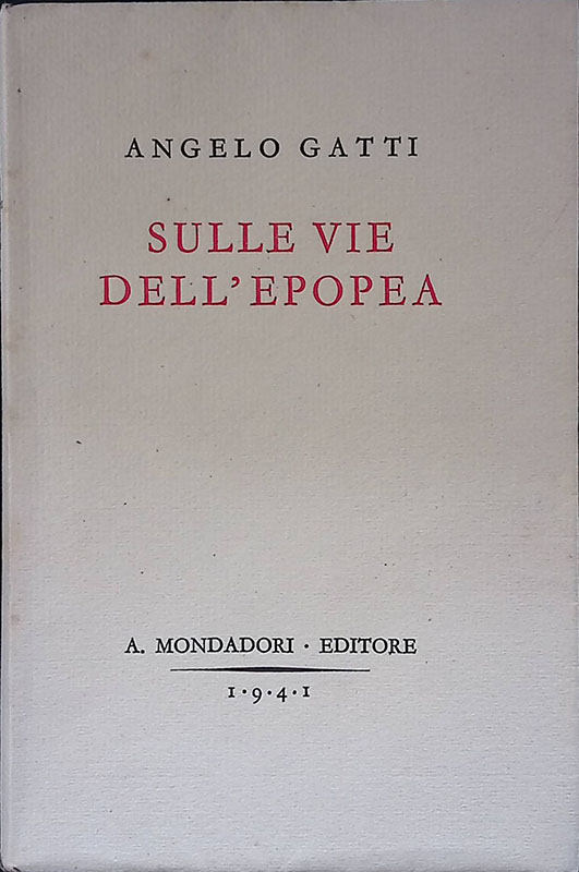 Sulle vie dell'epopea