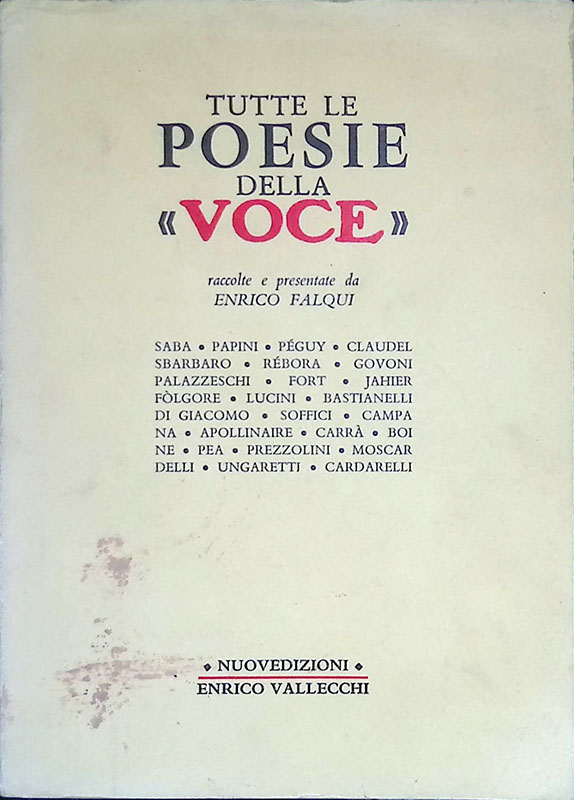 Tutte le poesie della Voce