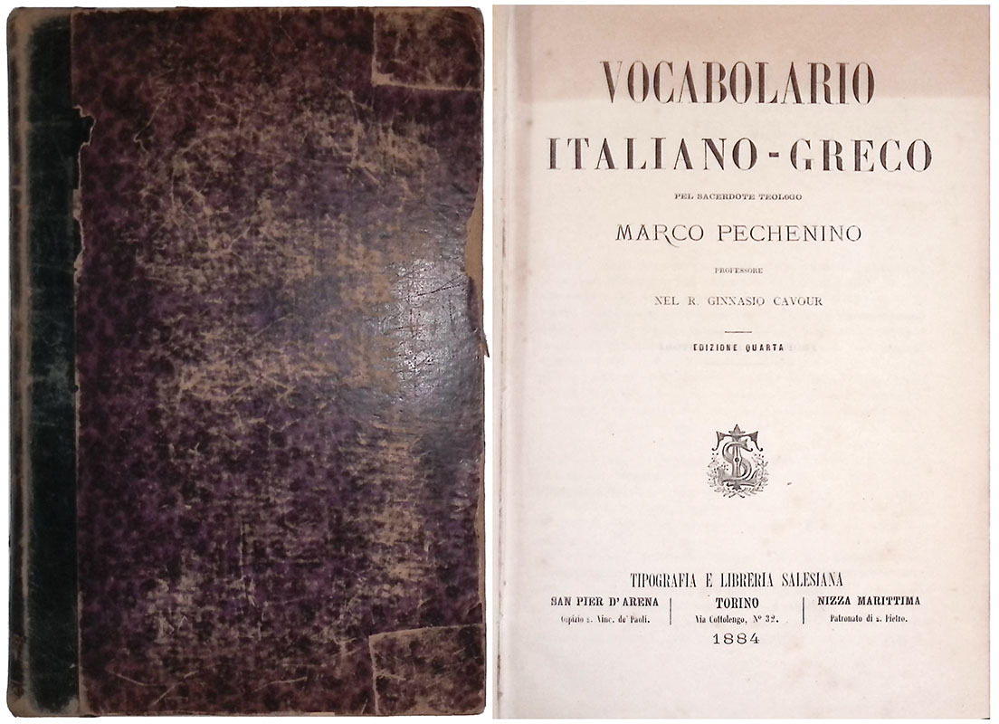 Vocabolario Italiano-greco. Per sacerdote teologo
