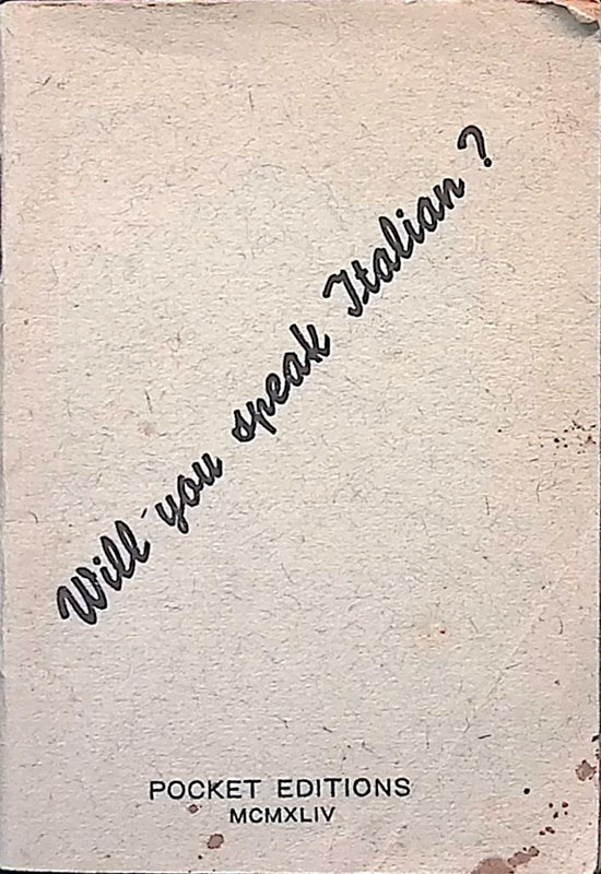 Will you speak italian?