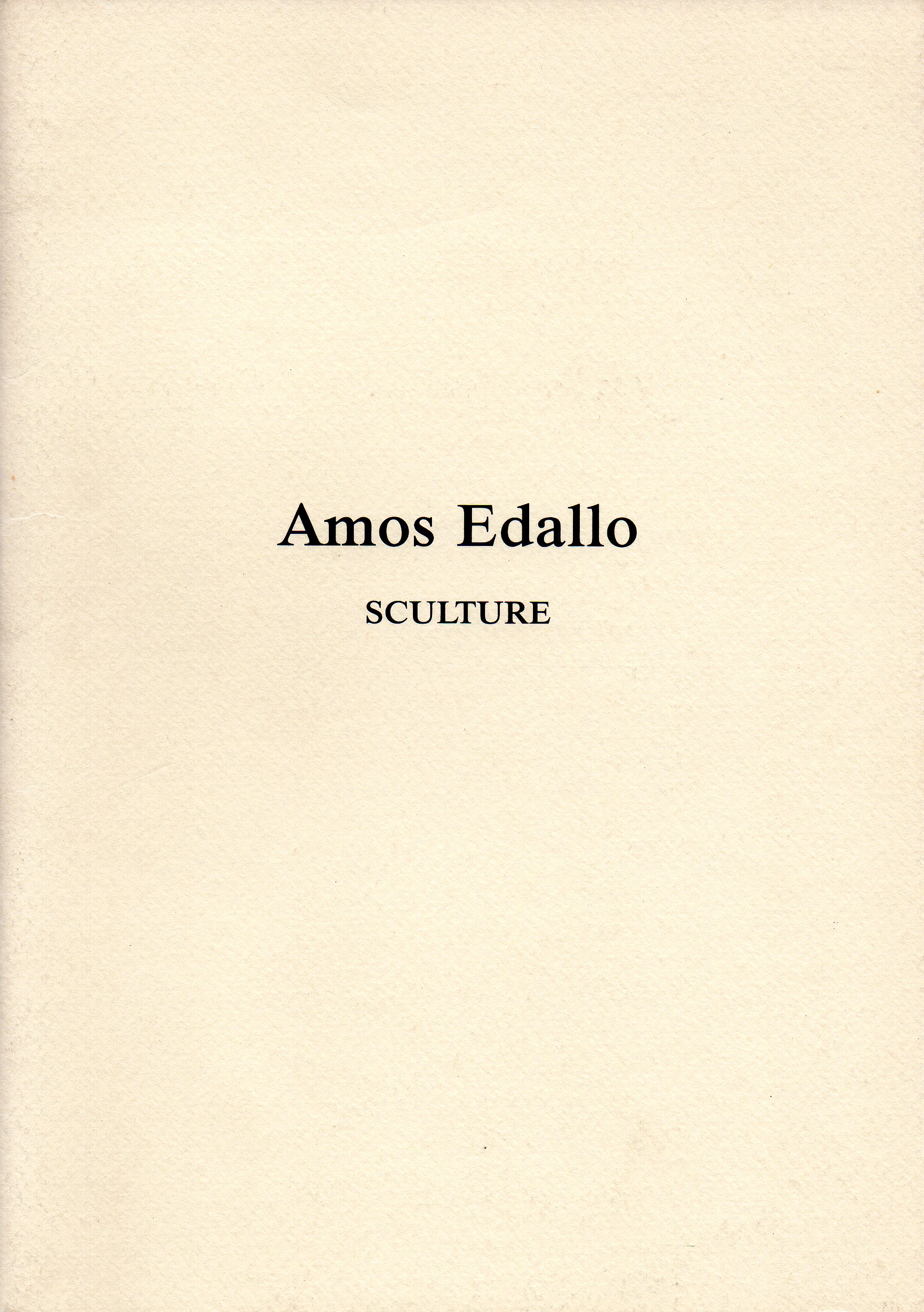 Amos Edallo. Sculture, catalogo della mostra (Castelleone, 8-23 settembre 1988)