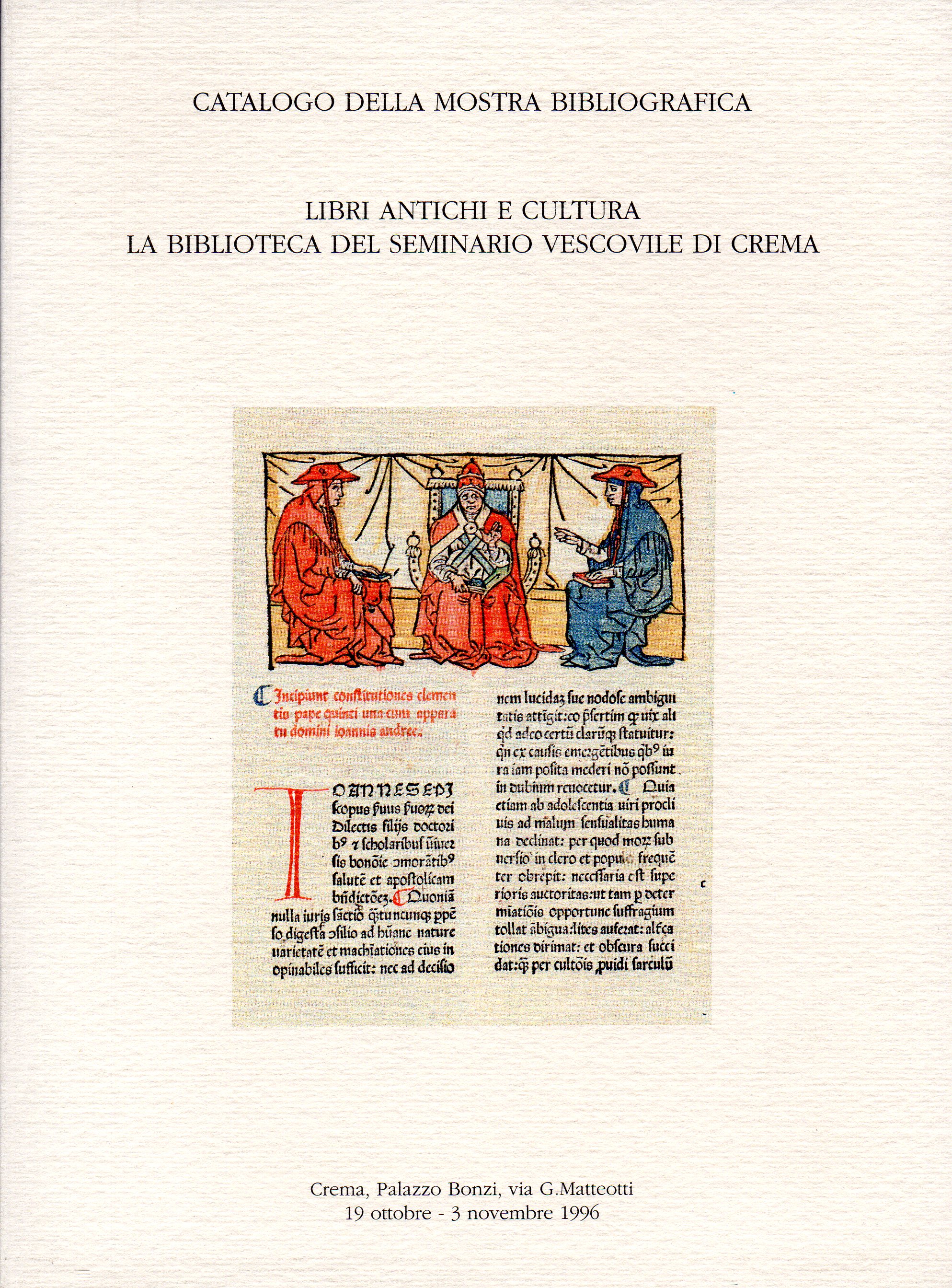 Libri antichi e cultura. La Biblioteca del Seminario Vescovile di …