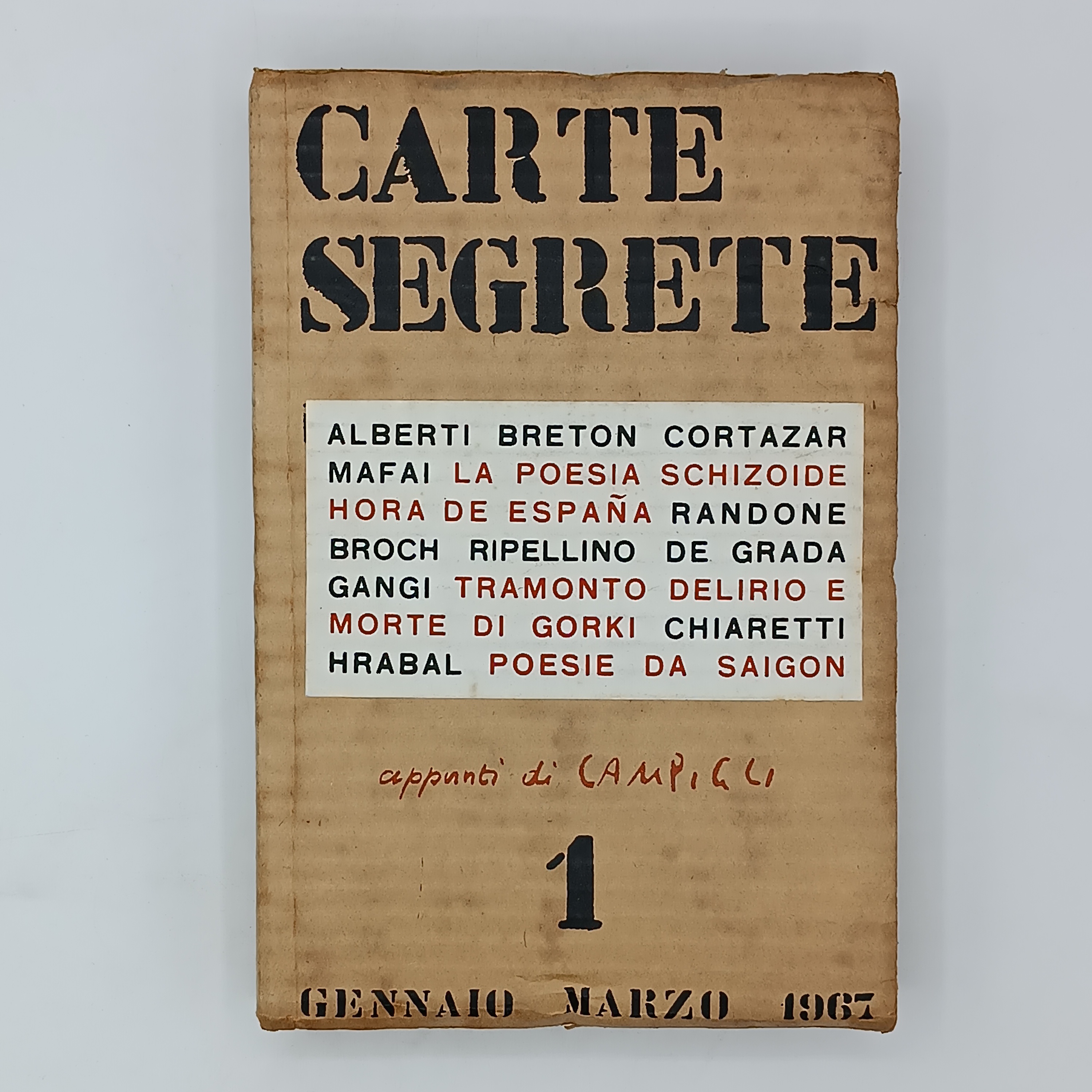 Carte segrete N.1 (Anno 1, Numero 1)