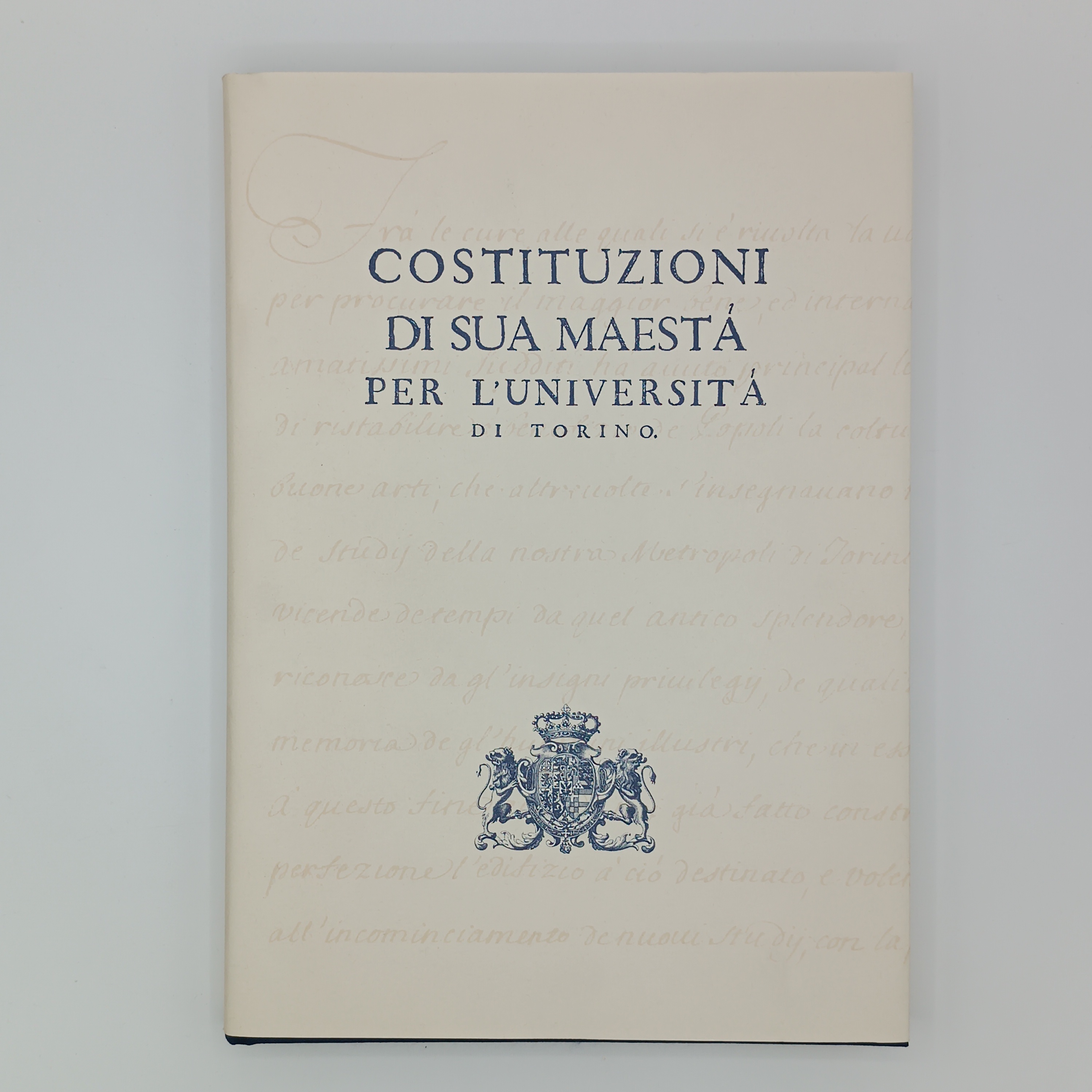 Costituzioni di sua maestà per l'università di Torino