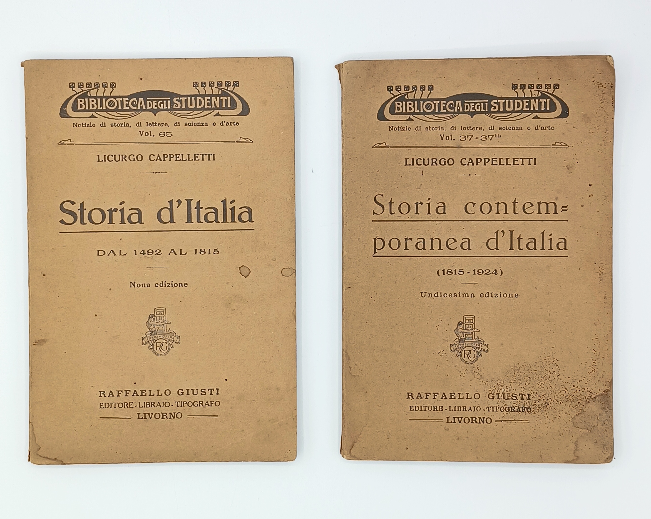 Storia d'Italia. Dal 1492 al 1815 / Storia contemporanea d'Italia. …