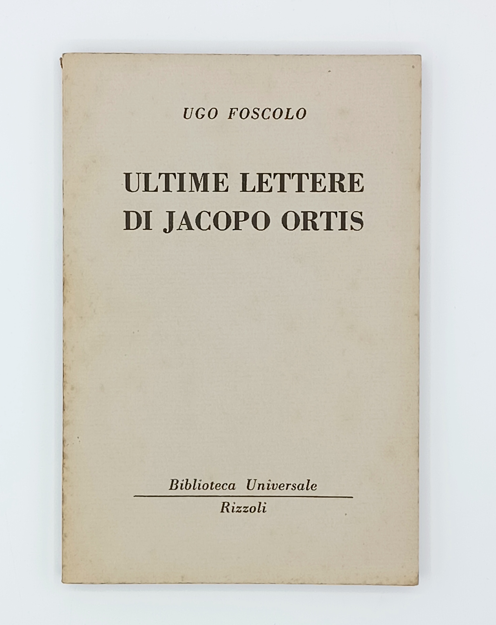 Ultime lettere di Jacopo Ortis