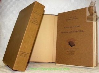 Premier cahier: Choix de Lettres à Malwida von Meysenburg.