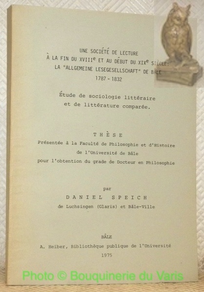Une société de lecture à la fin du XVIIIe et …