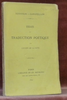 Essais de traduction poétique. Tennyson – Longfellow.