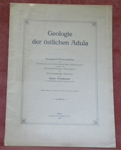 Geologie der östlichen Adula. Diss.
