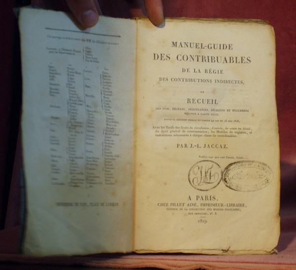 Manuel-Guide des contribuables de la régie des contributions indirectes ou …