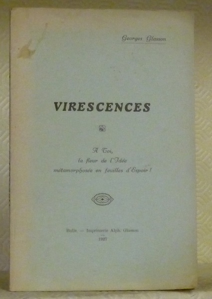 Virescences. Poésies.