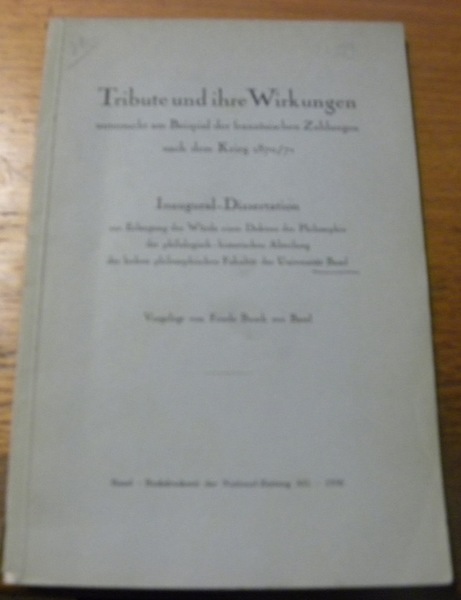 Tribute und ihre Wirkungen untersucht am Beispiel der französischen Zahlungen …