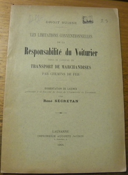 Les limitations conventionnelles de la responsabilité du voiturier dans le …