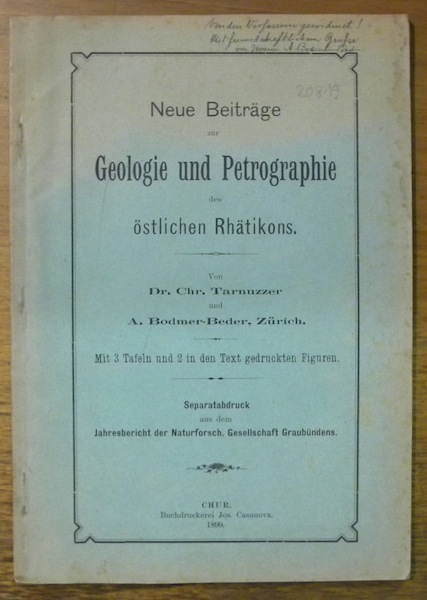 Neu Beiträge zur Geologie und Petrographie des östlichen Rhätikons. Mit …