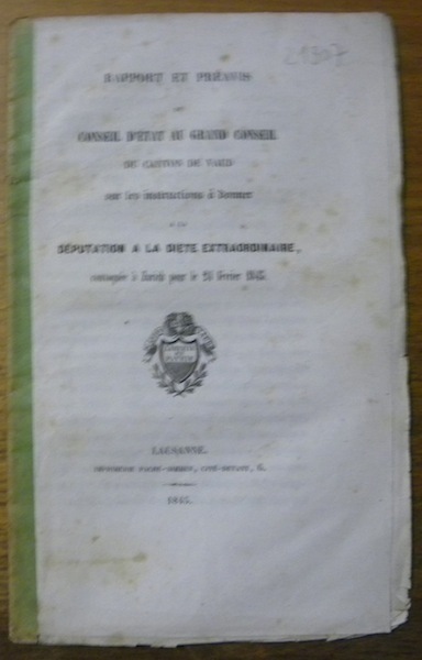 Rapport et préavis du Conseil d’Etat au Grand Conseil du …